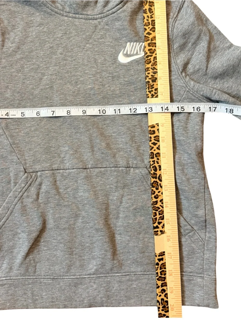 Classic Nike Heather Gray Hoodie- Youth Med